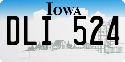 IA license plate DLI524