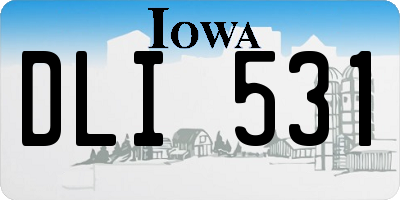 IA license plate DLI531