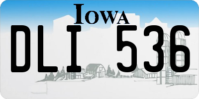 IA license plate DLI536