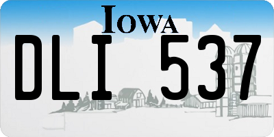 IA license plate DLI537