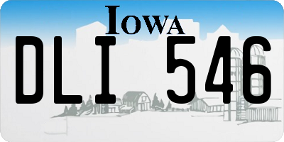 IA license plate DLI546
