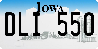 IA license plate DLI550