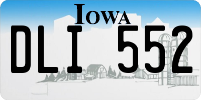 IA license plate DLI552