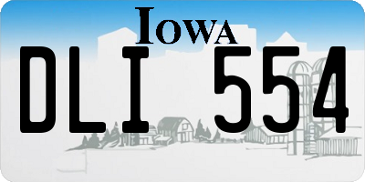 IA license plate DLI554