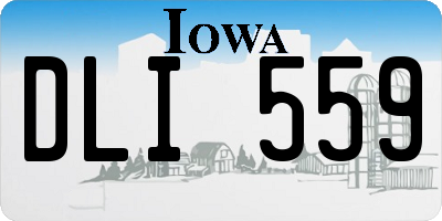 IA license plate DLI559