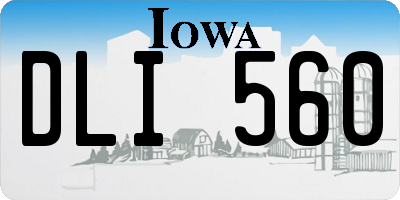 IA license plate DLI560