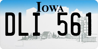 IA license plate DLI561