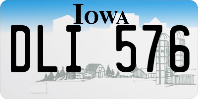 IA license plate DLI576