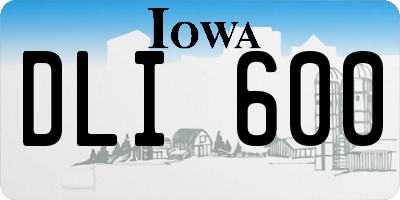 IA license plate DLI600