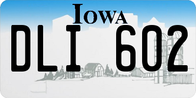 IA license plate DLI602