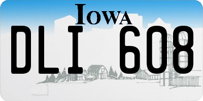 IA license plate DLI608