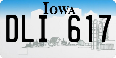 IA license plate DLI617