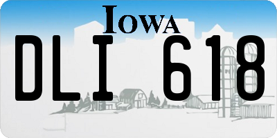 IA license plate DLI618