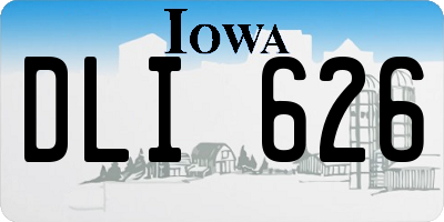 IA license plate DLI626