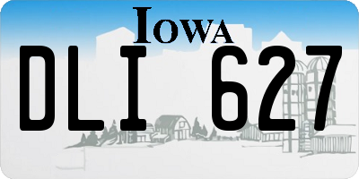 IA license plate DLI627