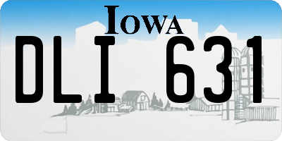 IA license plate DLI631