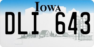IA license plate DLI643