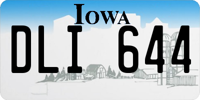 IA license plate DLI644
