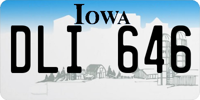 IA license plate DLI646