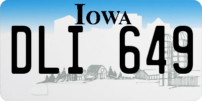IA license plate DLI649