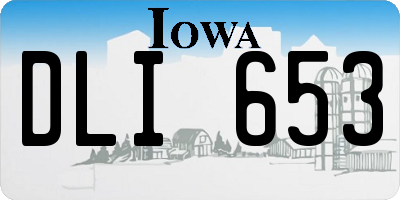 IA license plate DLI653