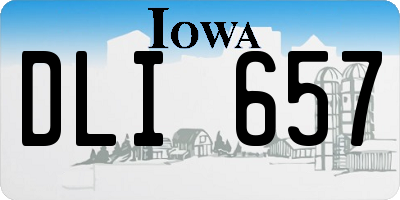 IA license plate DLI657