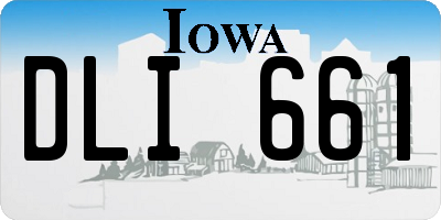 IA license plate DLI661