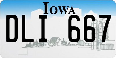 IA license plate DLI667