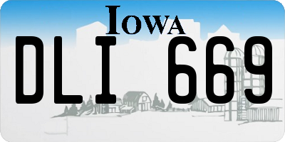 IA license plate DLI669
