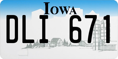 IA license plate DLI671