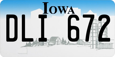 IA license plate DLI672