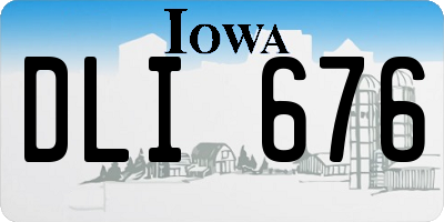 IA license plate DLI676