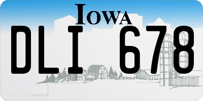 IA license plate DLI678