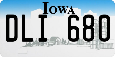 IA license plate DLI680