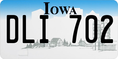 IA license plate DLI702