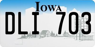 IA license plate DLI703