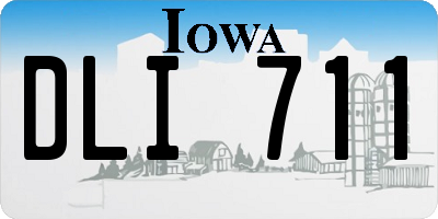 IA license plate DLI711
