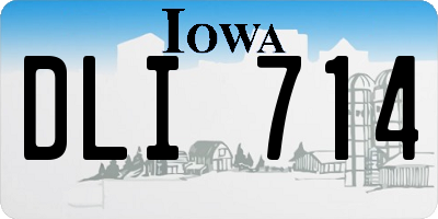IA license plate DLI714