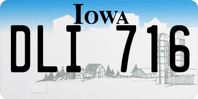 IA license plate DLI716