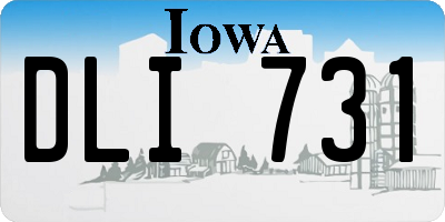IA license plate DLI731