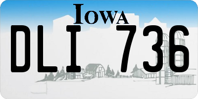 IA license plate DLI736