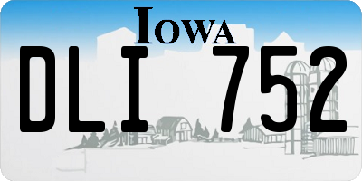 IA license plate DLI752