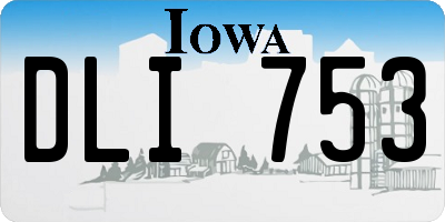 IA license plate DLI753