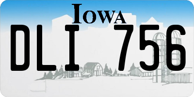 IA license plate DLI756