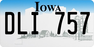 IA license plate DLI757