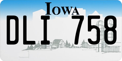 IA license plate DLI758