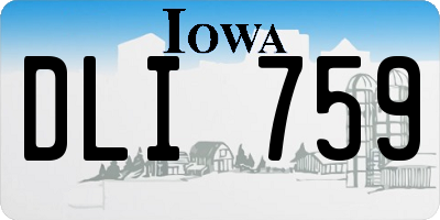 IA license plate DLI759