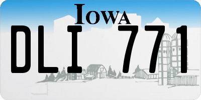 IA license plate DLI771