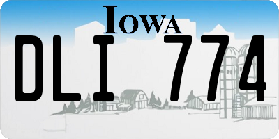 IA license plate DLI774