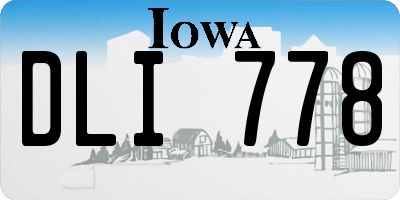 IA license plate DLI778
